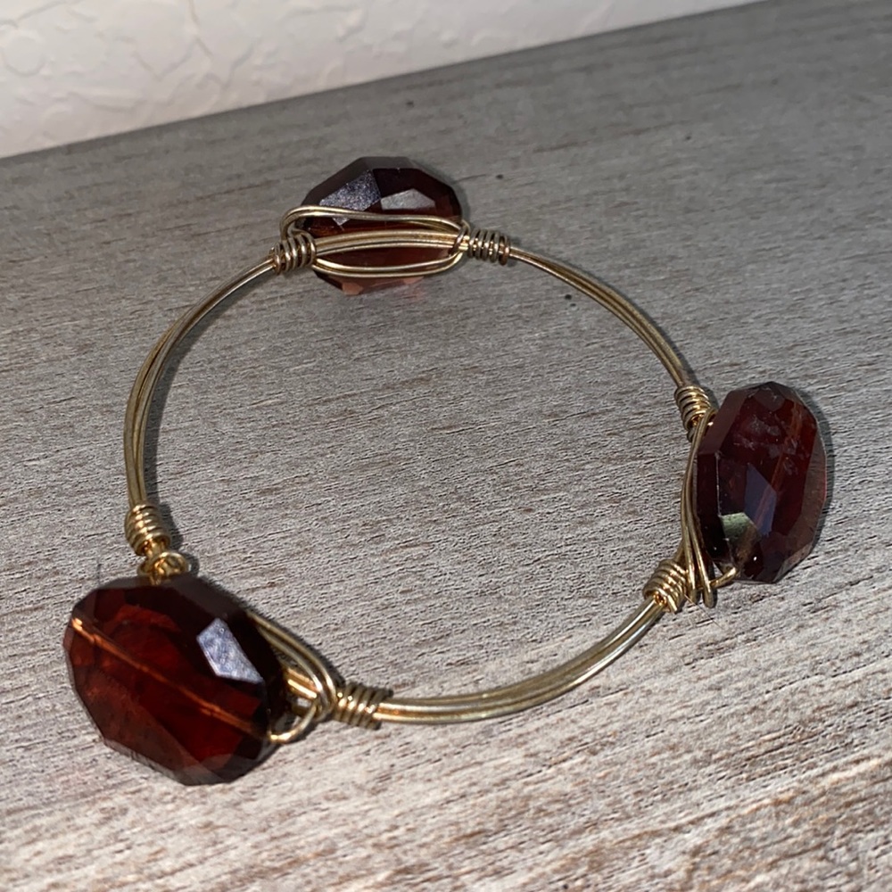 Buckle Bangle Bracelet with Gems